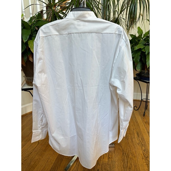 Albert Nipon Men’s Fit Wing Collar Front Pleat Formal Dress Shirt, XL, 17-17.5 - Picture 4 of 12